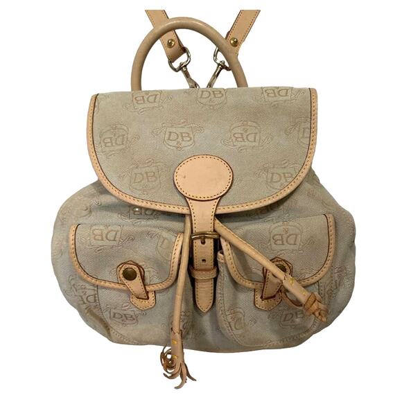 Vintage DOONEY & BOURKE Canyon Canvas and Leather Small Daypack/ Backpack - Picture 1 of 13